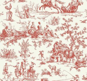 Bucolic Toile Coral