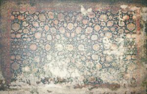 Floral rug Blue