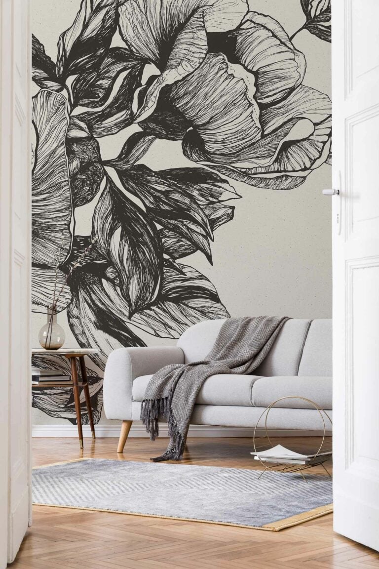 Giant Peonies Ink