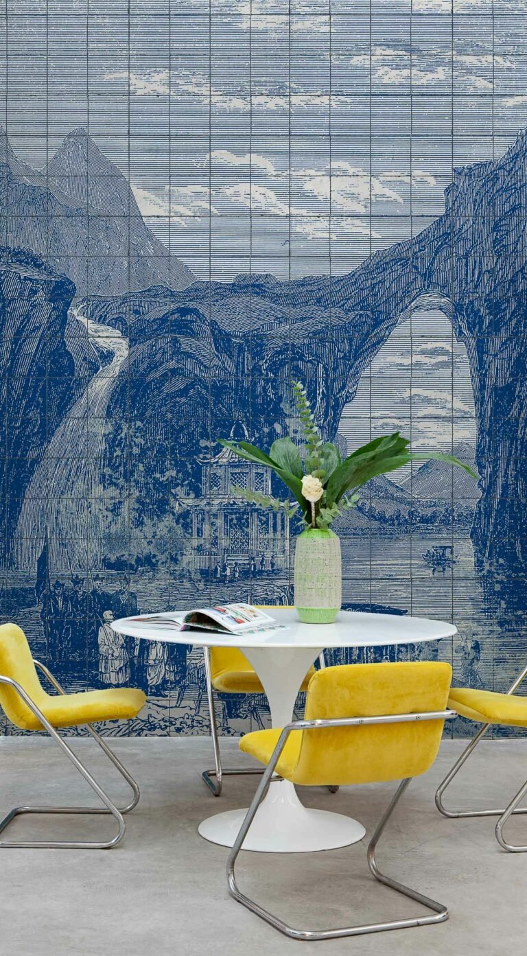 Illustration Tiles Indigo