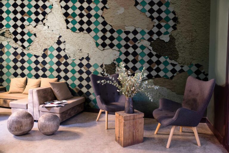 Tiles broken wall Turquoise