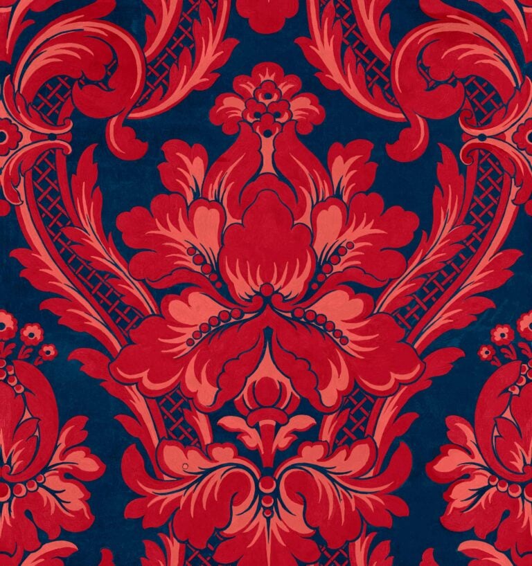 Venetian Damask Vermilion
