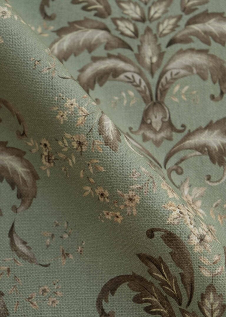 French Damask Aqua